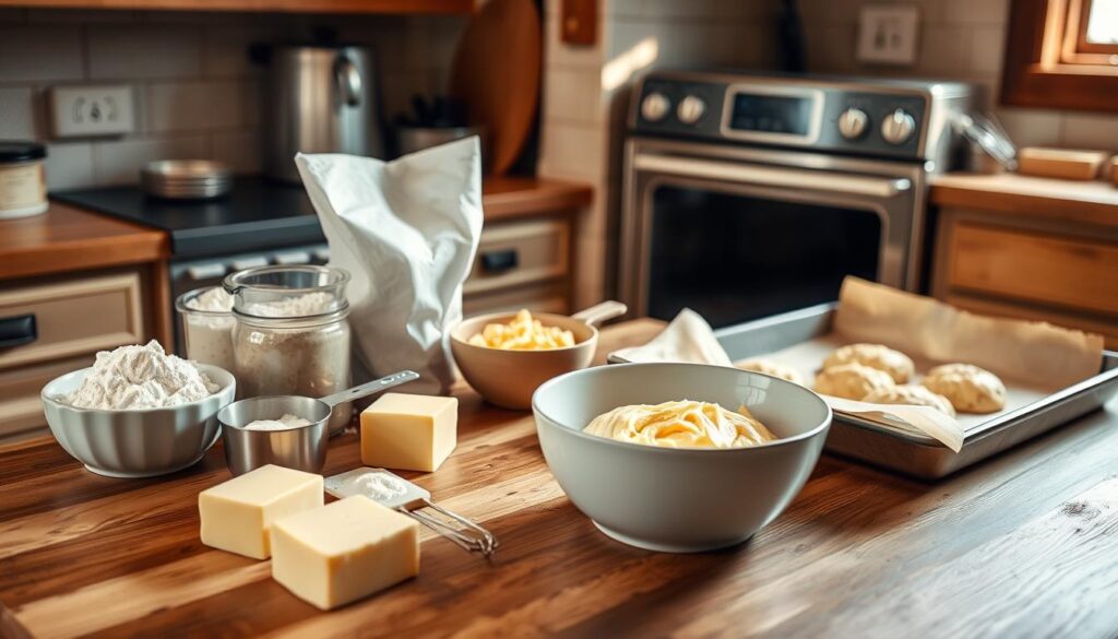 Cheese scone making