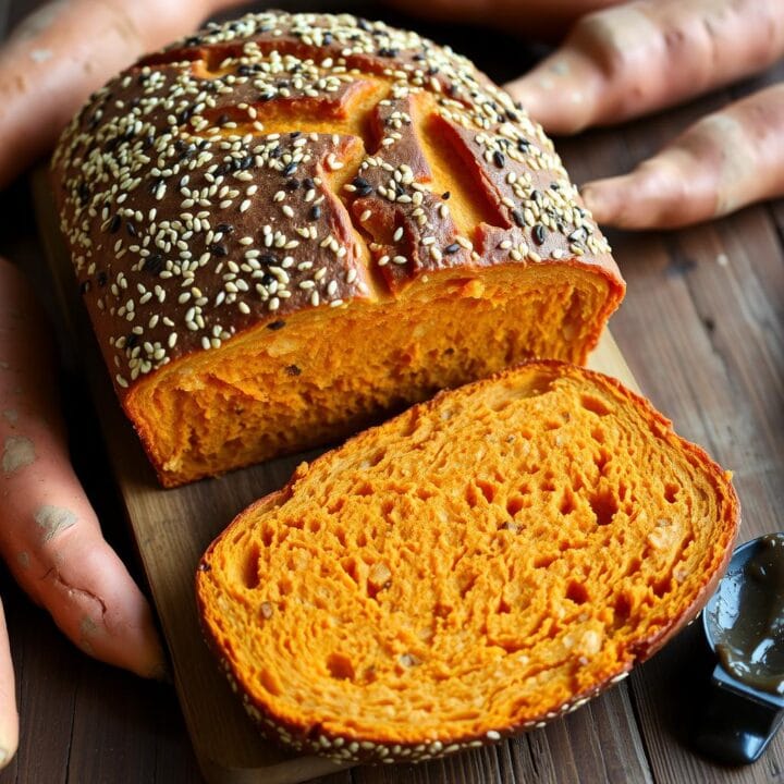 Seeded Miso Sweet Potato Bread