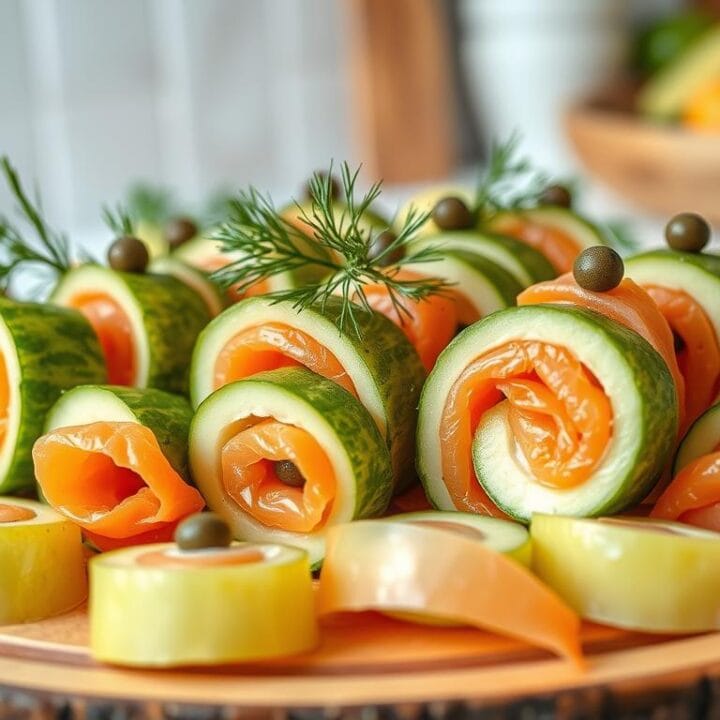 Smoked Salmon Cucumber Rolls