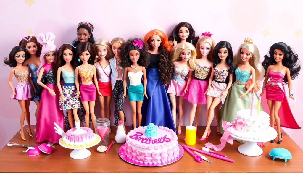 barbie doll selection for cake