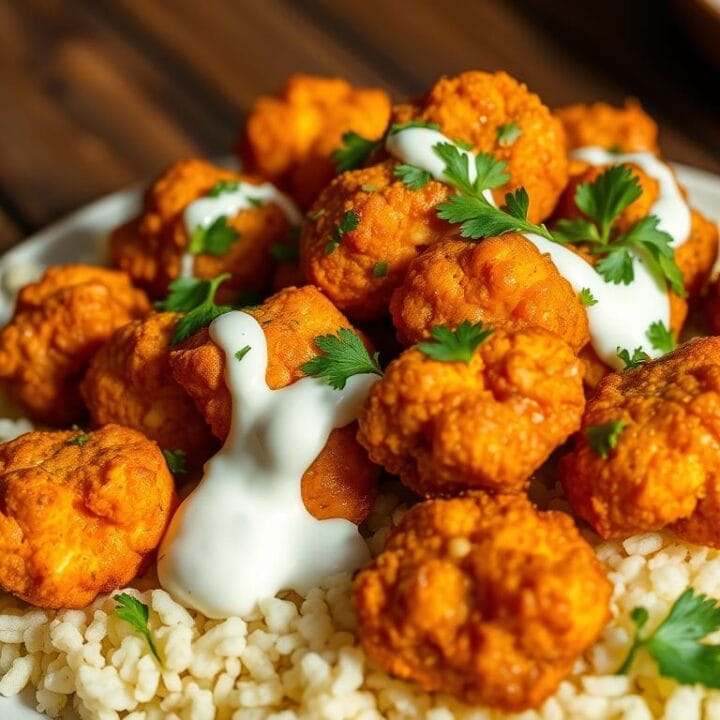 buffalo cauliflower air fryer riced cauliflower recipe