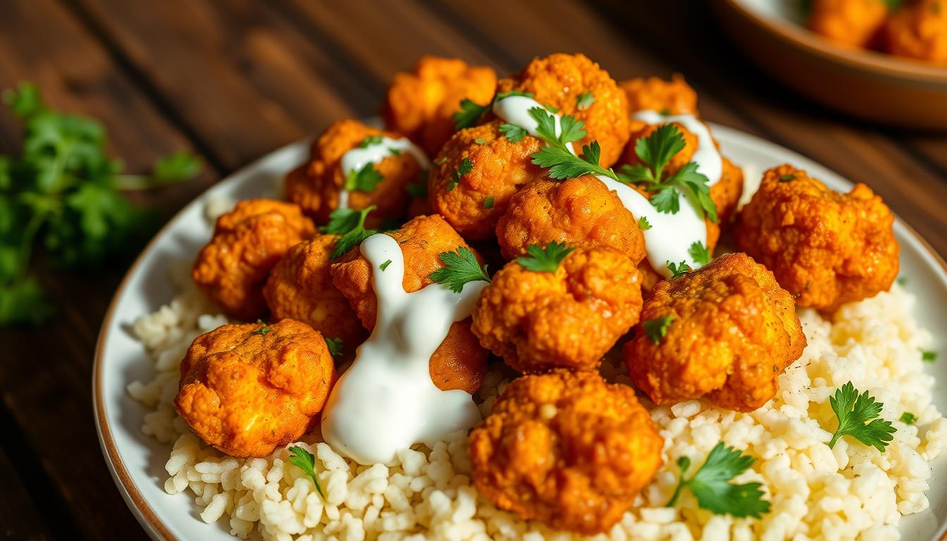 buffalo cauliflower air fryer riced cauliflower recipe