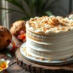 homemade coconut cake