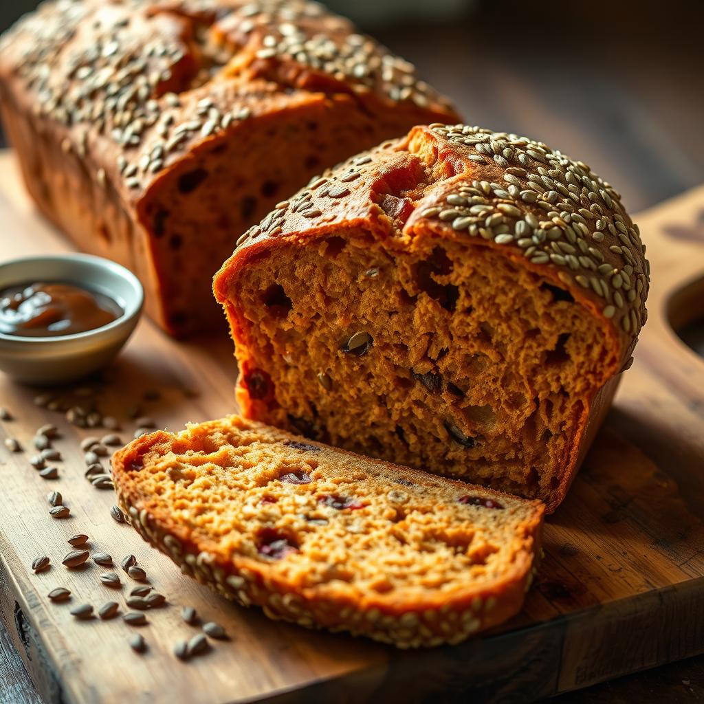 seeded miso sweet potato bread