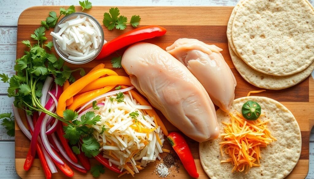 Chicken quesadilla ingredients